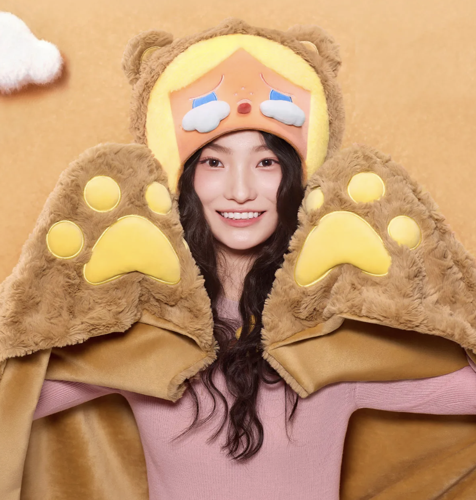 POP BEAN Fluffy & Cozy Series-CRYBABY Multi-functional Blanket