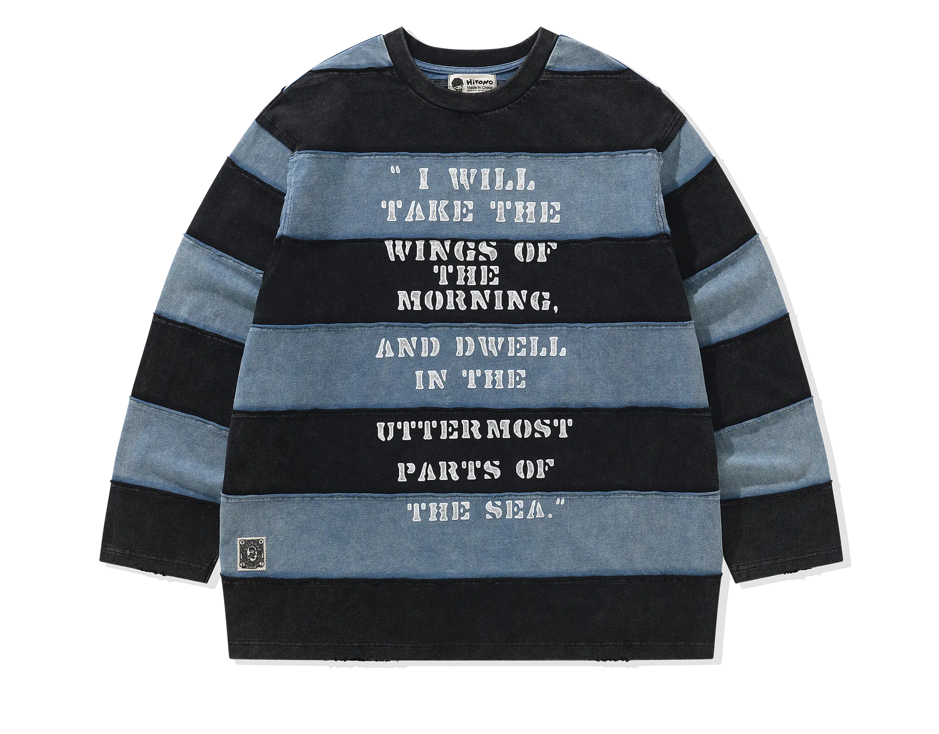 Hirono Living Wild - Freedom Island Wanderer Patchwork Striped Long-Sleeve T-Shirt