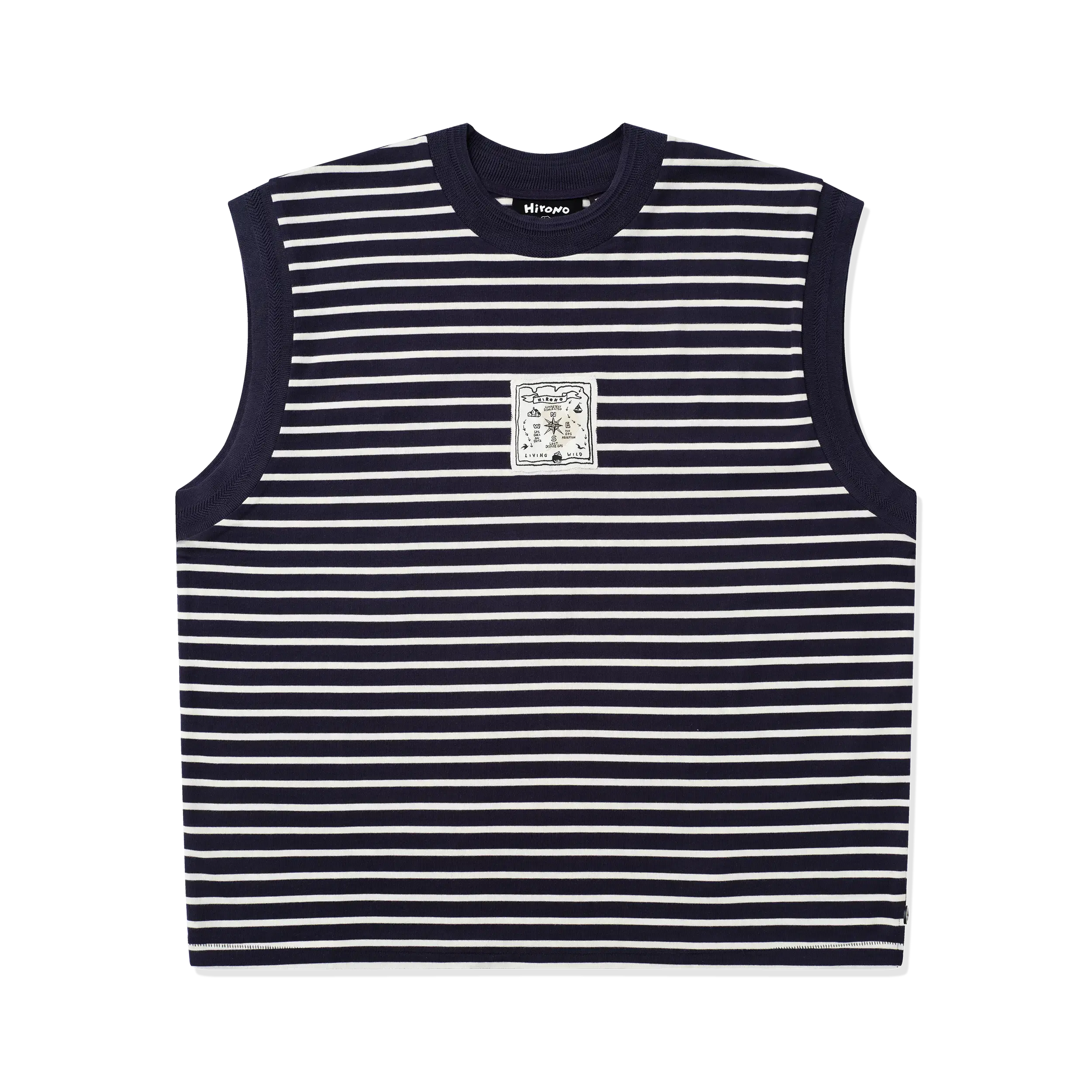 Hirono Living Wild - Voyager Sleeveless Striped Tee Blue