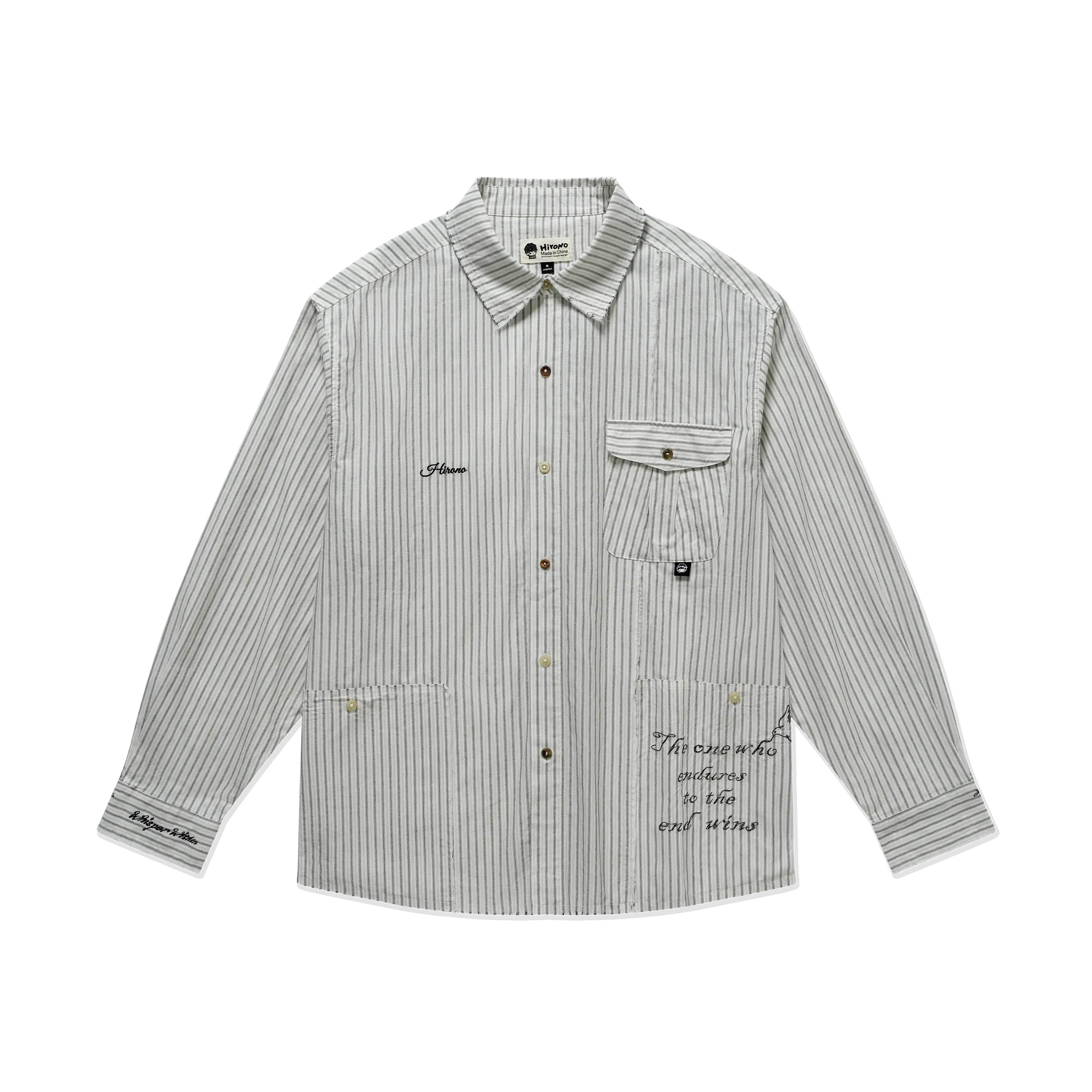 Hirono Whisper Within - Striped Long-Sleeve Shirt