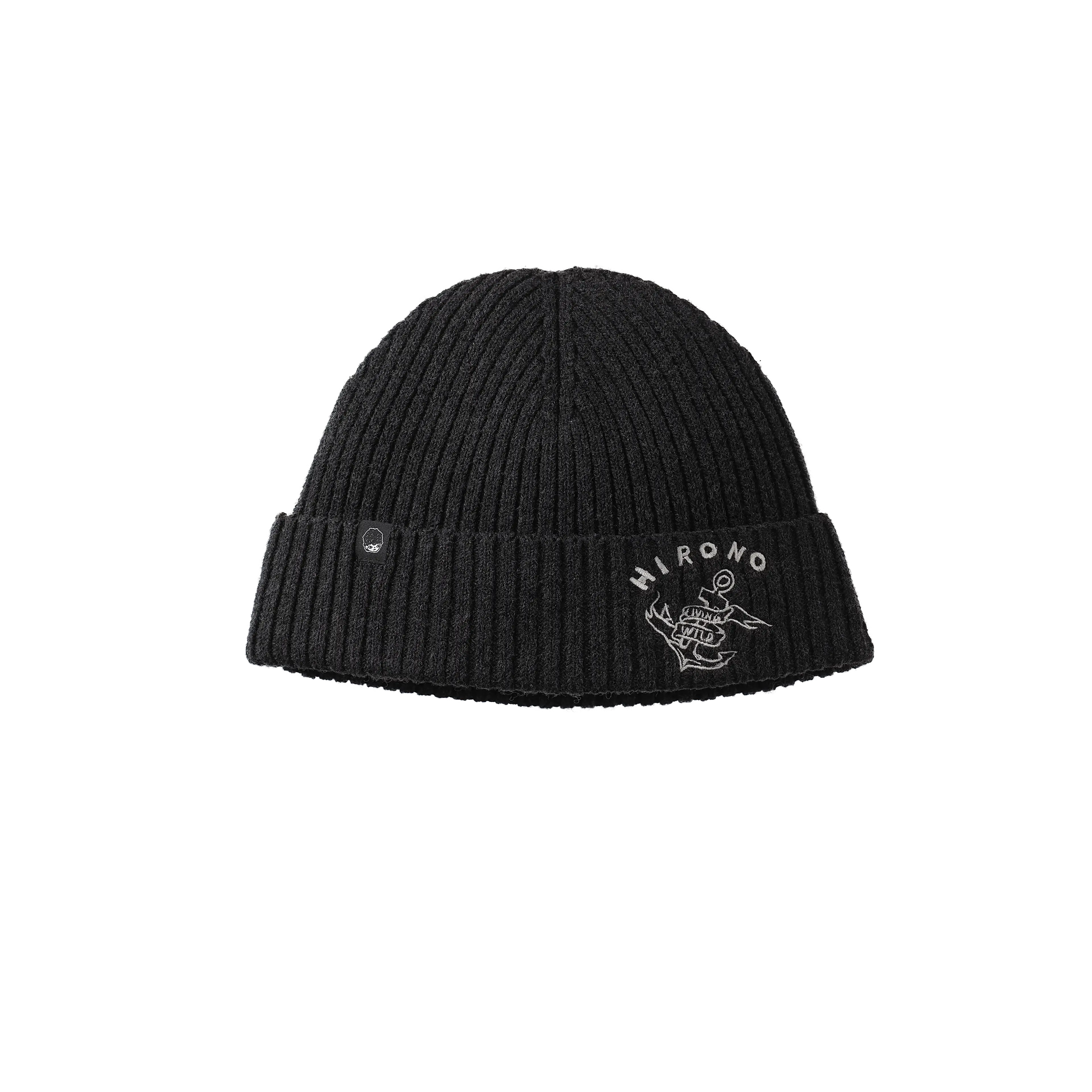 Hirono Living Wild - Freedom Island Appliqued Printed Beanie Black