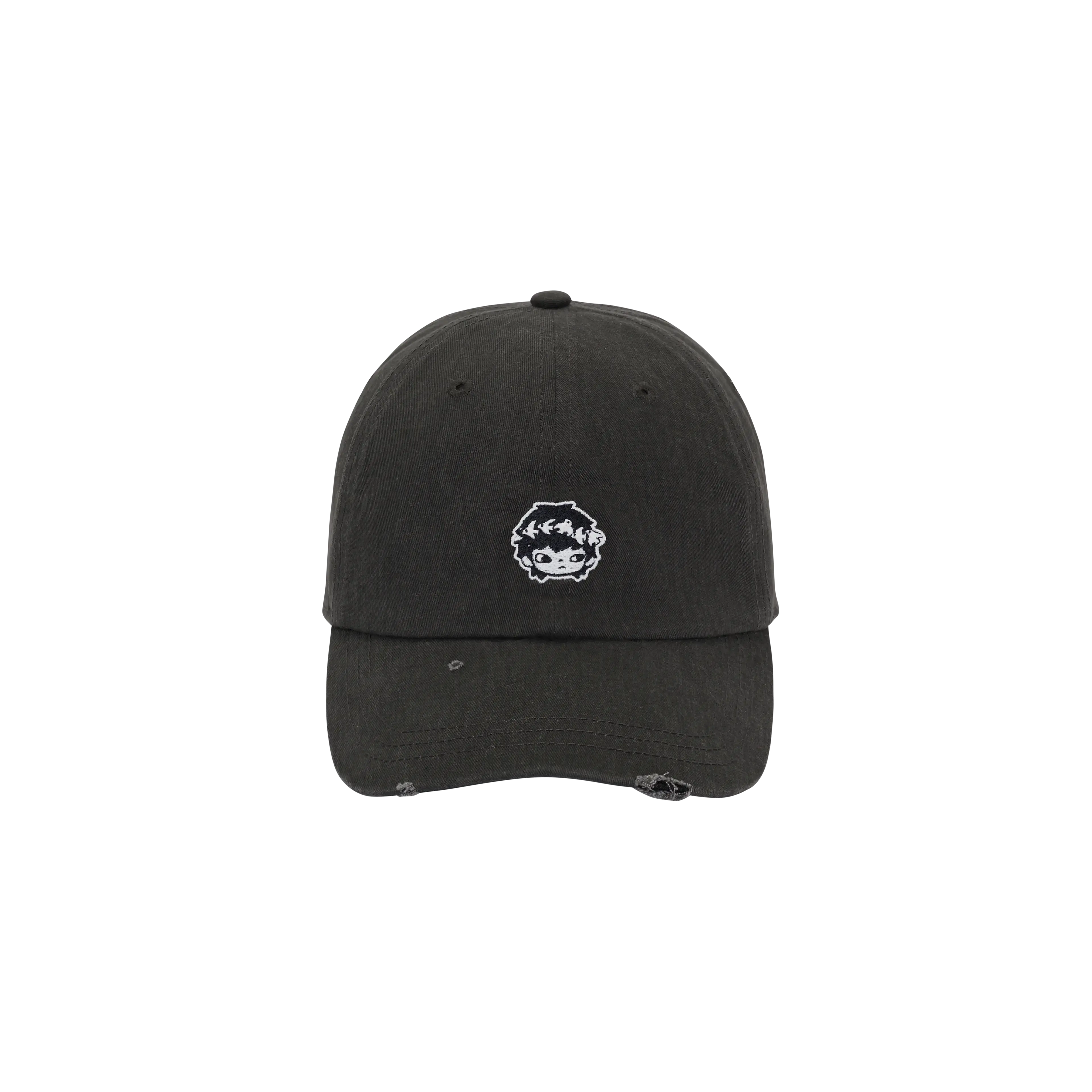 Hirono Whisper Within - Poet Laureate Washed Distressed Baseball Cap Black