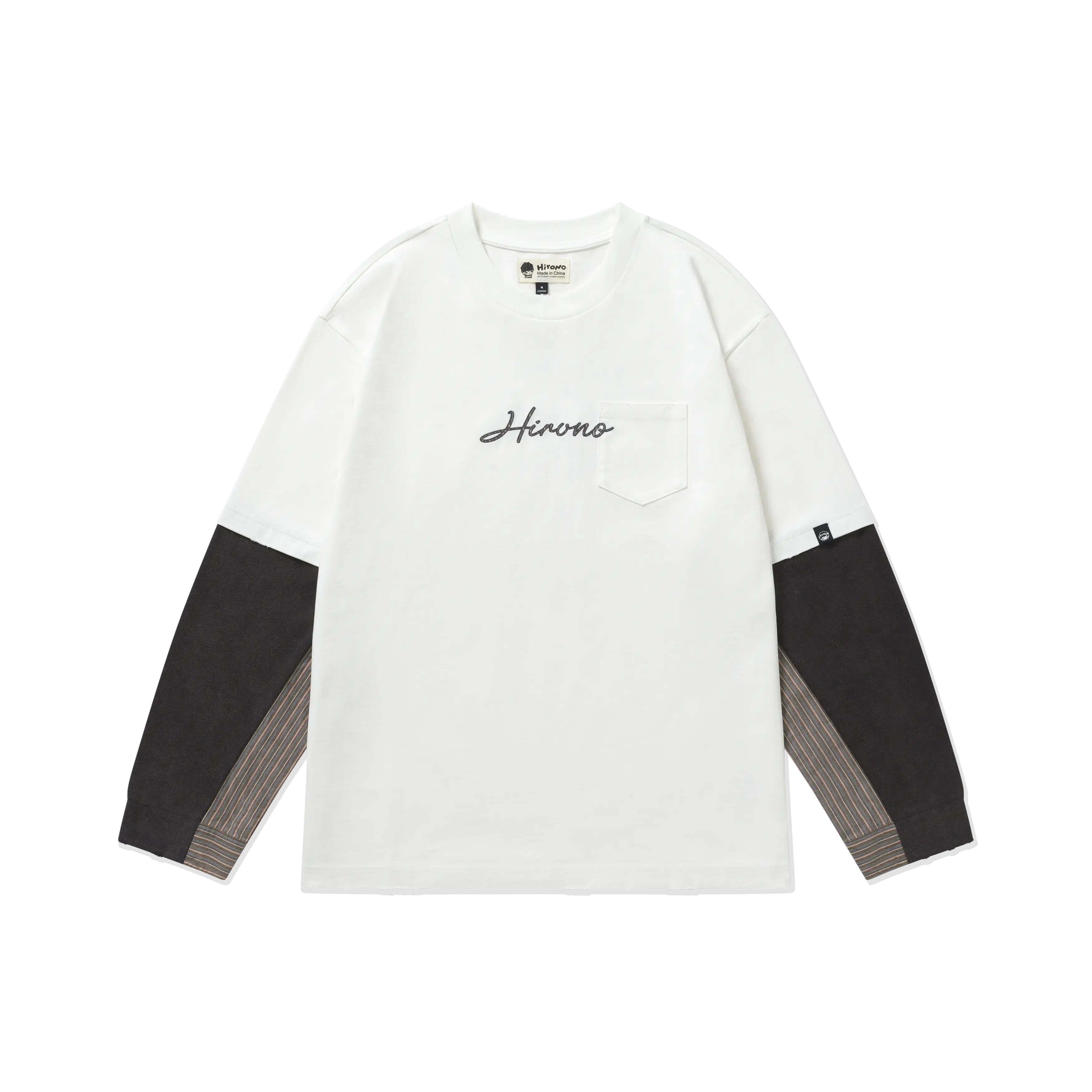 Hirono Whisper Within - Patchwork Long-Sleeve T-Shirt