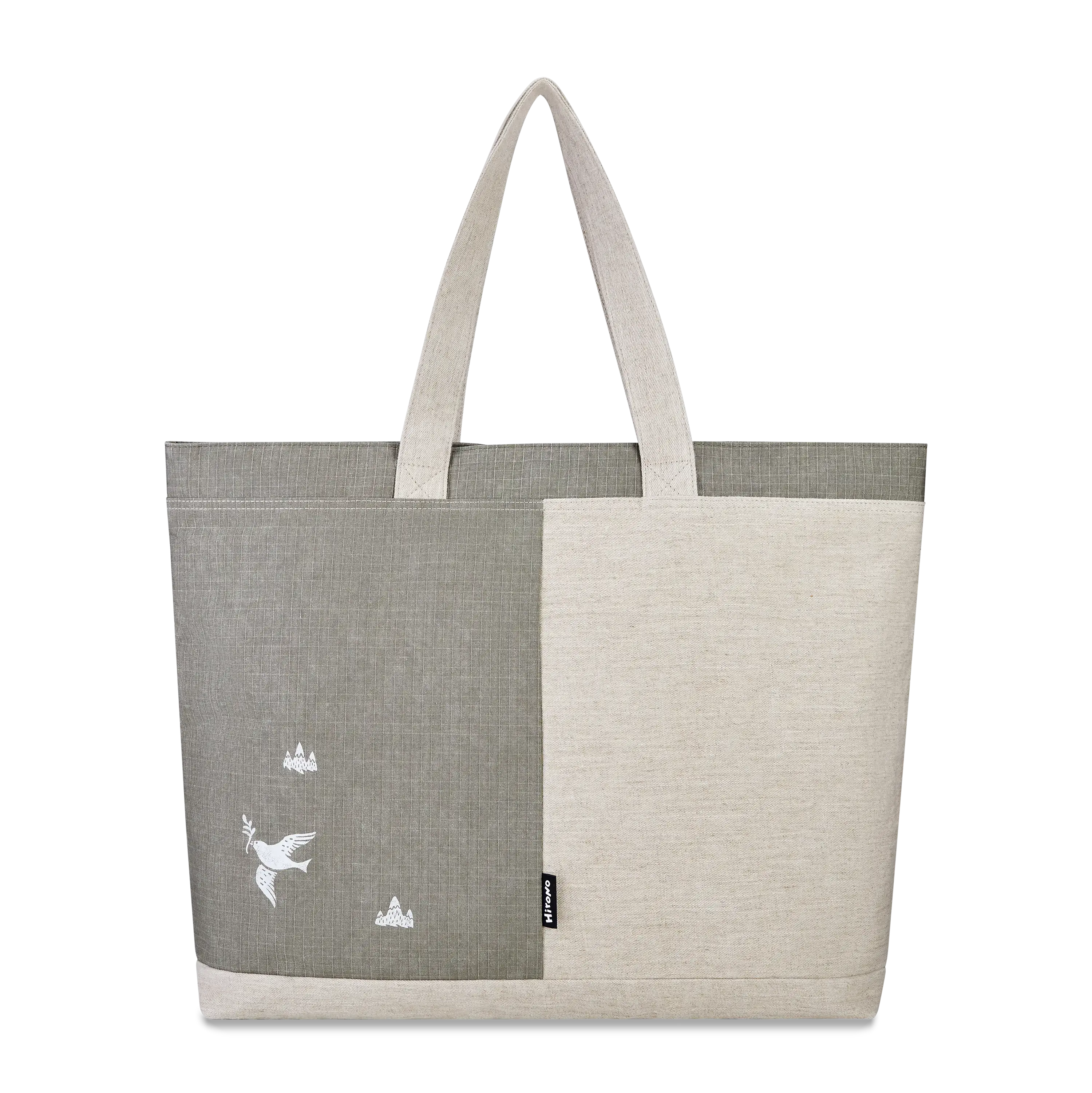Hirono Living Wild - Flying Bird Tote Bag Beige