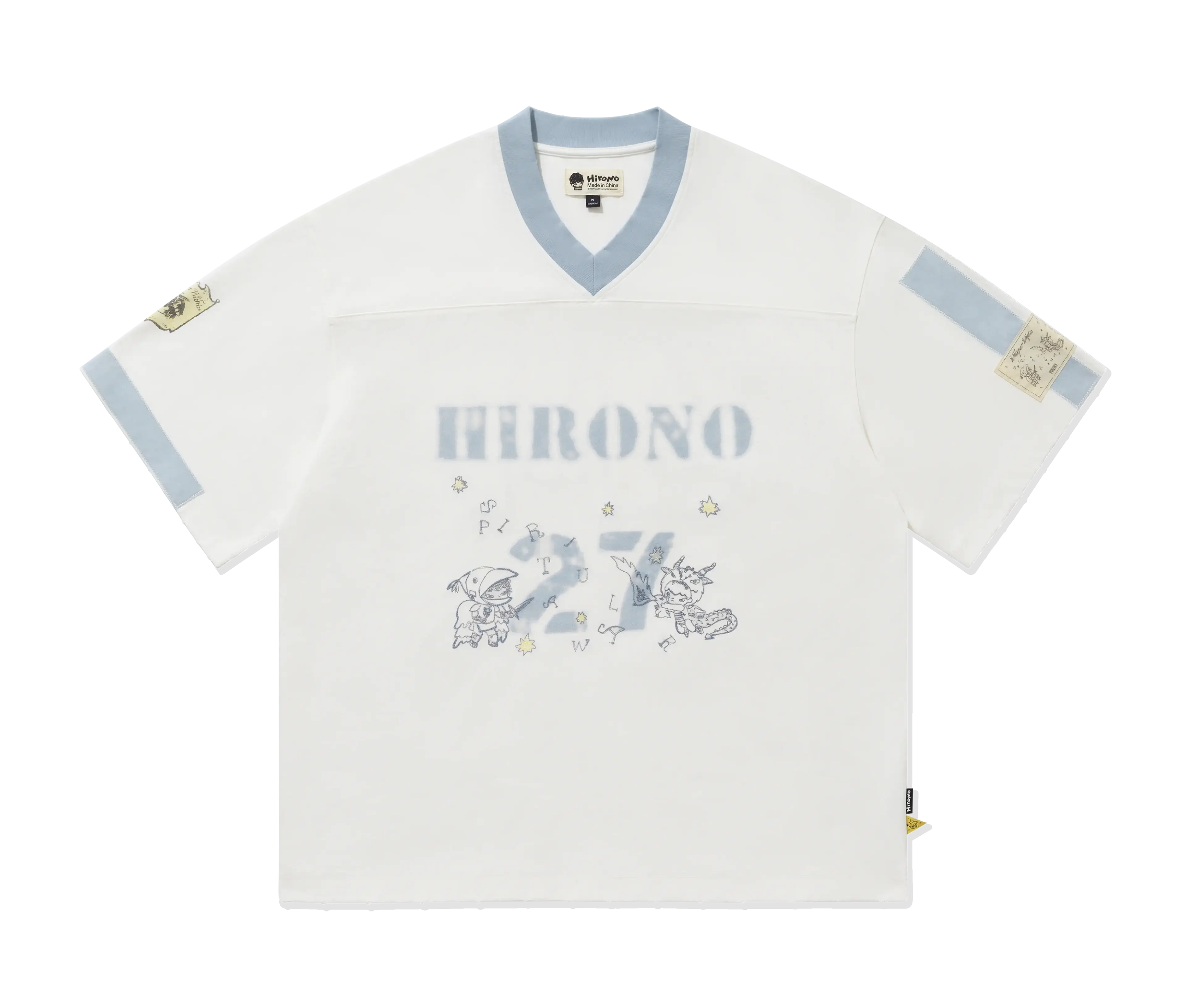 Hirono Final Whistle - Pitch Patchwork Short-Sleeve T-Shirt