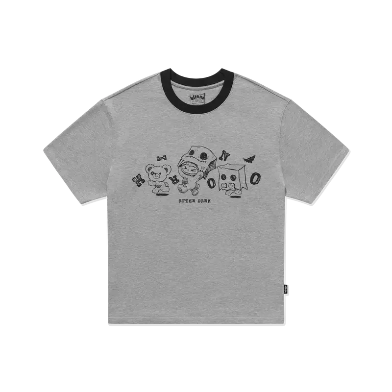 Hirono After Dark - Naughty Bear Short-Sleeve T-Shirt Grey