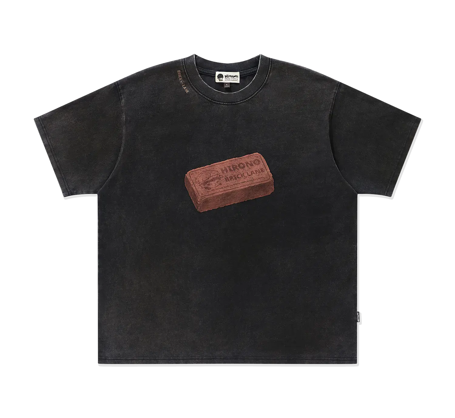 Hirono Brick Lane Short-Sleeve T-Shirt Washed Black