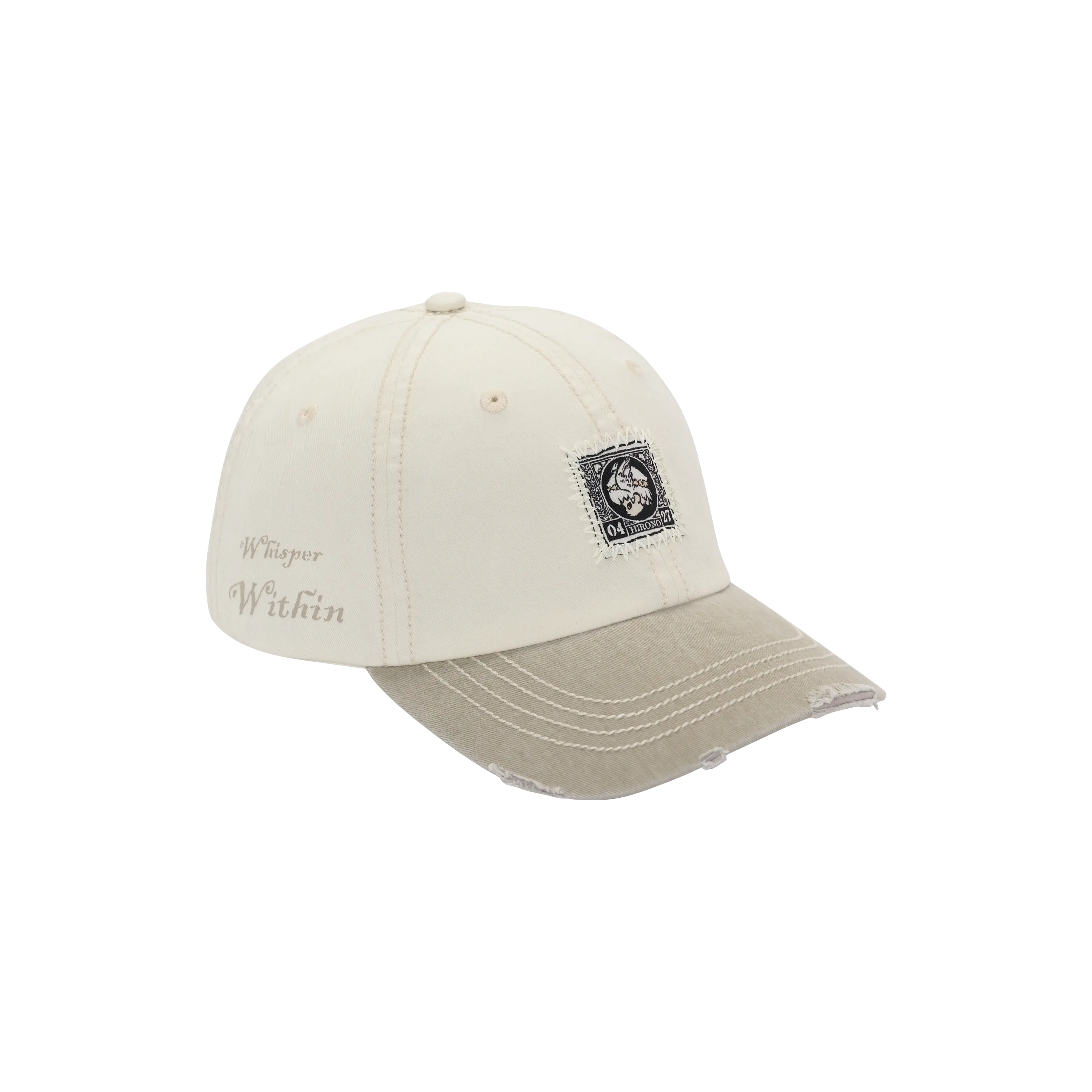 Hirono Whisper Within - Poet Laureate Color-blocked Baseball Cap Off-White
