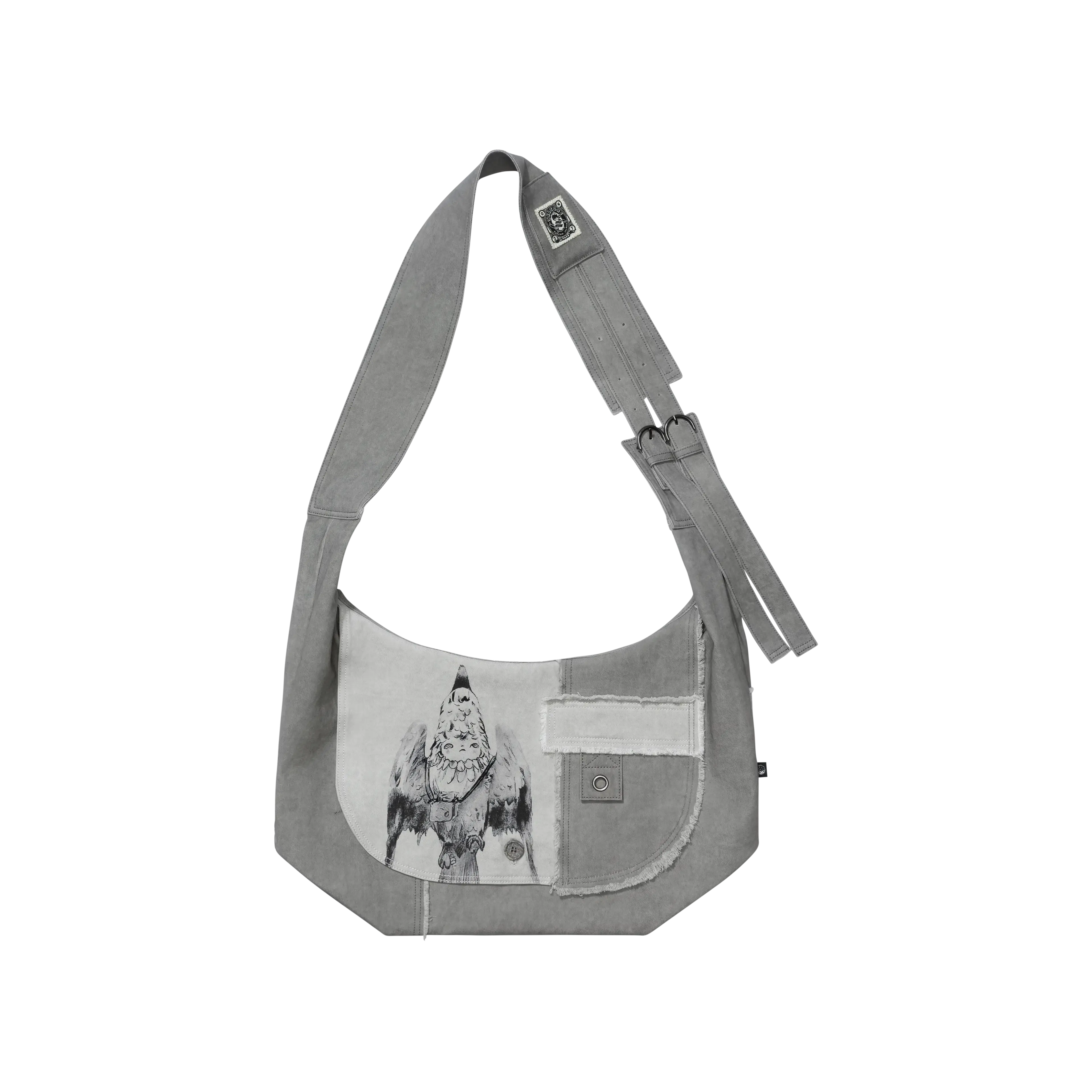 Hirono × Leah Dou In the Air Patchwork Messenger Bag