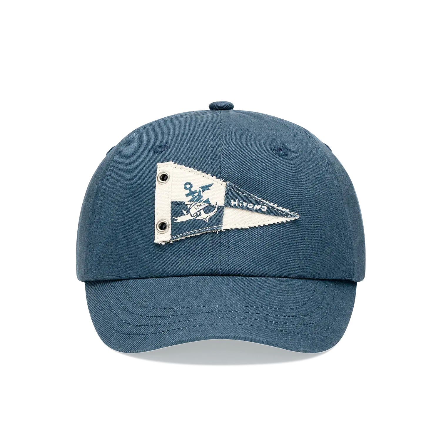 Hirono Living Wild - Freedom Island Nautical Flag Patchwork Short-Brim Cap Blue